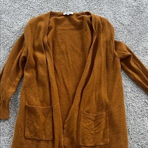 Women's Mustard Front Cardigan Sweater